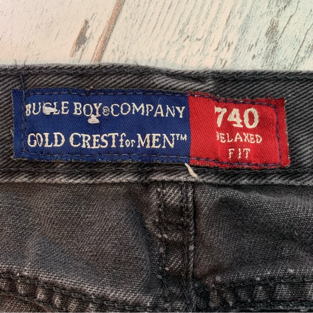 Men's Bugle Boys & Company Gold Crest for Men 740 Relaxed Fit Black Jeans 38x30 - Picture 6 of 9
